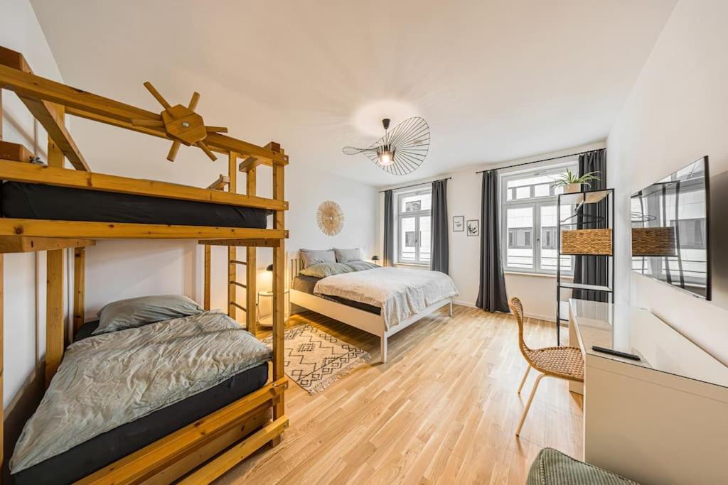 Stylisches Zentrales City-Apartment Mit 2 Balkonen Leipzig Ngoại thất bức ảnh