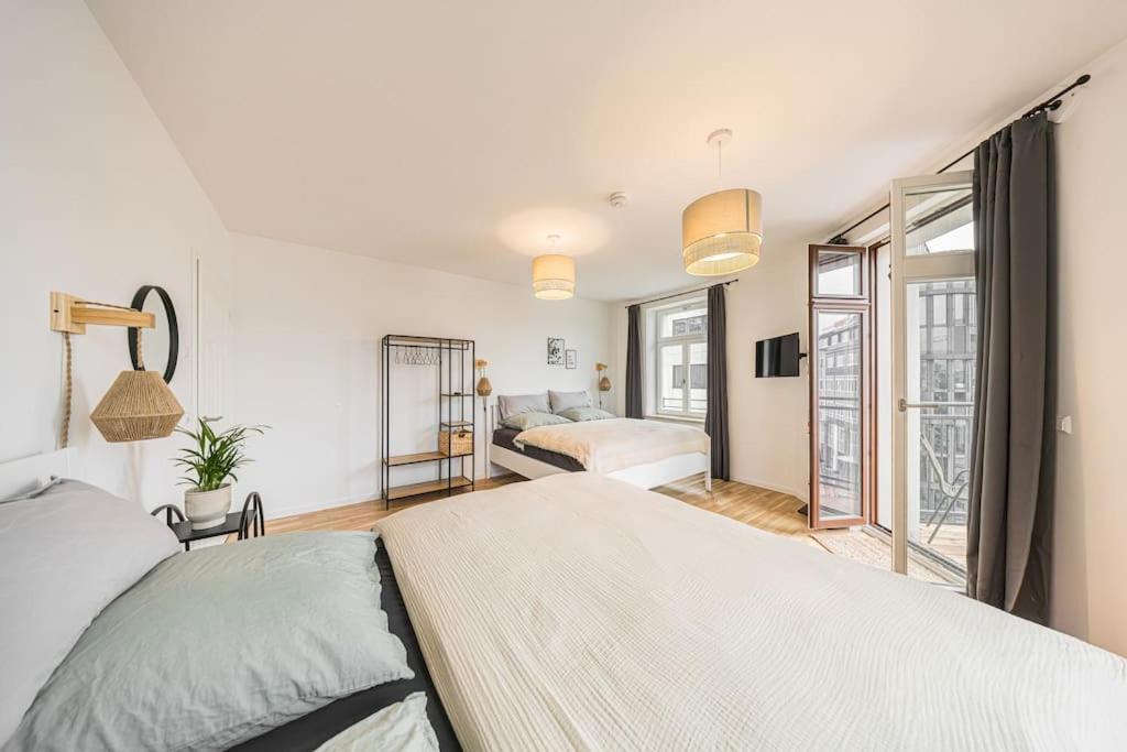 Stylisches Zentrales City-Apartment Mit 2 Balkonen Leipzig Ngoại thất bức ảnh